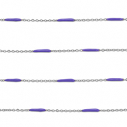 Zubehör aus Stainless Steel - Rostfreiem Stahl Gliederkette with Rod Silver-purple