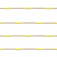 Zubehör aus Stainless Steel - Rostfreiem Stahl Gliederkette with Rod Gold-yellow