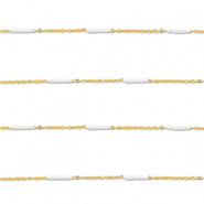 Zubehör aus Stainless Steel - Rostfreiem Stahl Gliederkette with Rod Gold-white