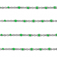 Zubehör aus Stainless Steel - Rostfreiem Stahl Gliederkette 1mm Silver-green