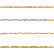 Zubehör aus Stainless Steel - Rostfreiem Stahl Gliederkette 1mm Gold-peach orange