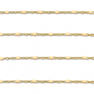Zubehör aus Stainless Steel - Rostfreiem Stahl Gliederkette 1mm Gold-nude peach