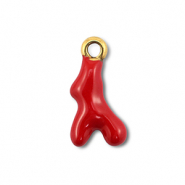 Anh&auml;nger aus Stainless Steel - Rostfreiem Stahl Coral Gold-red