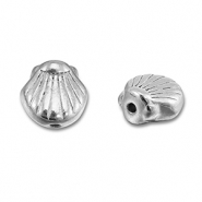 Perlen aus Stainless Steel - Rostfreiem Stahl Shell Silver