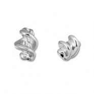 Perlen aus Stainless Steel - Rostfreiem Stahl Twisted Silver