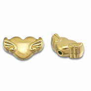 Perlen aus Stainless Steel - Rostfreiem Stahl Heart with Wings Gold