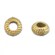 Perlen aus Stainless Steel - Rostfreiem Stahl Spacer 8mm Gold