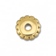 Perlen aus Stainless Steel - Rostfreiem Stahl Spacer 7mm Gold