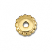 Perlen aus Stainless Steel - Rostfreiem Stahl Spacer 6mm Gold