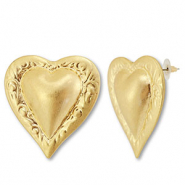 Statement-Ohrringe Heart Gold