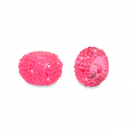 Perlen aus Resin Rondell 12mm Pink