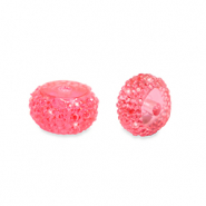 Perlen aus Resin Rondell 10mm Coral pink
