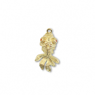 TQ Metall Brass Anhänger Fish Gold-orange