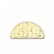 Anh&auml;nger / Connector aus Stainless Steel - Rostfreiem Stahl Semicircle Gold
