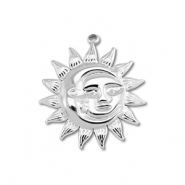 Anh&auml;nger aus Stainless Steel - Rostfreiem Stahl Moon & Sun Silver