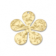 Anh&auml;nger aus Stainless Steel - Rostfreiem Stahl Flower Gold