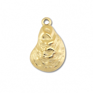 Anh&auml;nger aus Stainless Steel - Rostfreiem Stahl Shell Gold