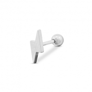 Stainless Steel - Rostfrei Stahl Ohrpiercing Thunder Silver