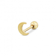 Stainless Steel - Rostfrei Stahl Ohrpiercing Moon Gold