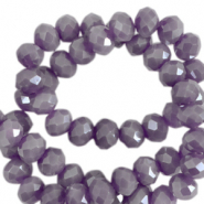 Facetten Top Glas Perlen 6x4mm Rondellen African purple-pearl shine coating
