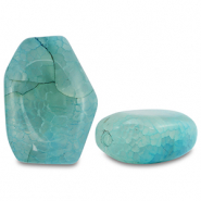 Perlen Naturstein Chalcedon Irregular Light blue