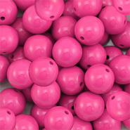 14 mm DQ Perlen aus Acryl Magenta pink