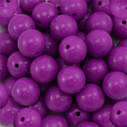 18 mm DQ Perlen aus Acryl Magenta purple
