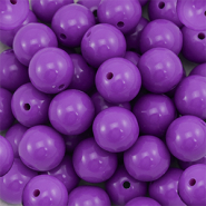18 mm DQ Perlen aus Acryl Purple