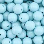 14 mm DQ Perlen aus Acryl Pastel blue