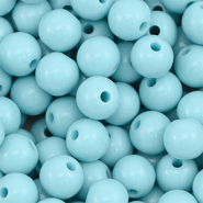 10 mm DQ Perlen aus Acryl Pastel blue