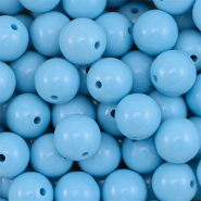 14 mm DQ Perlen aus Acryl Blue