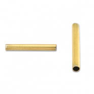 Perlen aus Stainless Steel - Rostfreiem Stahl Tubes 12mm Gold