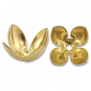 Zubehör aus Stainless Steel - Rostfreiem Stahl Perlenkappe Flower Gold