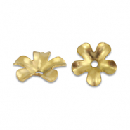 Zubehör aus Stainless Steel - Rostfreiem Stahl Perlenkappe Flower Gold