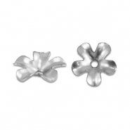 Zubehör aus Stainless Steel - Rostfreiem Stahl Perlenkappe Flower Silver
