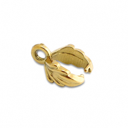 Zubeh&ouml;r aus Stainless Steel - Rostfreiem Stahl Collierschlaufe f&uuml;r Anh&auml;nger Leaf Gold