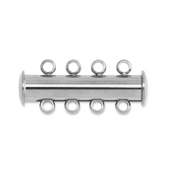 Zubeh&ouml;r aus Stainless Steel - Rostfreiem Stahl Multistrang-Magnetverschluss Silver