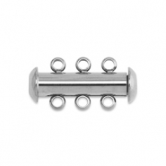 Zubeh&ouml;r aus Stainless Steel - Rostfreiem Stahl Multistrang-Magnetverschluss Silver