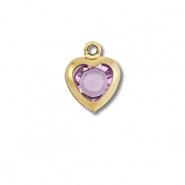 Anhänger aus Stainless Steel - Rostfreiem Stahl Heart Gold-light pink