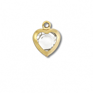 Anhänger aus Stainless Steel - Rostfreiem Stahl Heart Gold-transparent