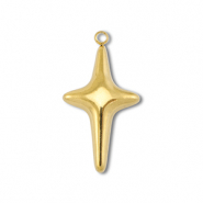 Anhänger aus Stainless Steel - Rostfreiem Stahl Cross Gold