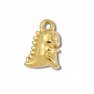 Anhänger aus Stainless Steel - Rostfreiem Stahl Dinosaur Gold