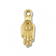 Anhänger aus Stainless Steel - Rostfreiem Stahl Hand with Eye Gold