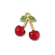 Anhänger aus Stainless Steel - Rostfreiem Stahl Cherries Gold-red-green