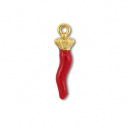 Anhänger aus Stainless Steel - Rostfreiem Stahl Pepper Gold-red