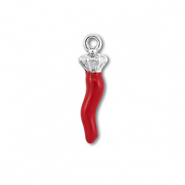Anhänger aus Stainless Steel - Rostfreiem Stahl Pepper Silver-red