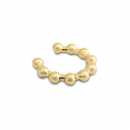 Stainless Steel - Rostfrei Stahl Ohrringe Ear Cuff Gold