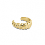 Stainless Steel - Rostfrei Stahl Ohrringe Ear Cuff Gold