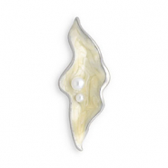 Broschen Oyster Silver-light beige-white