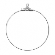 Zubehör aus Stainless Steel - Rostfreiem Stahl Ohrringe Creolen Hänger Silver